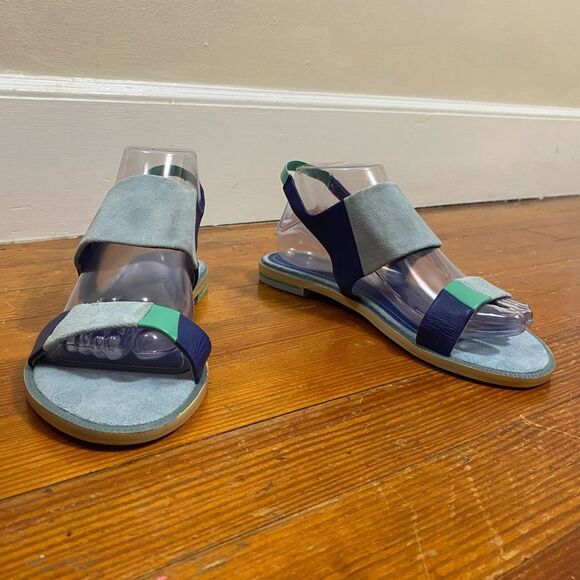 Kelsi Dagger Women’s Size 9 Brooklyn Rogan Sandals Blue Slingback Flats Suede - Picture 2 of 10